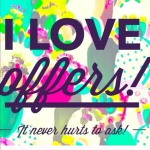 Colorful "I LOVE offers!" Graphic Print